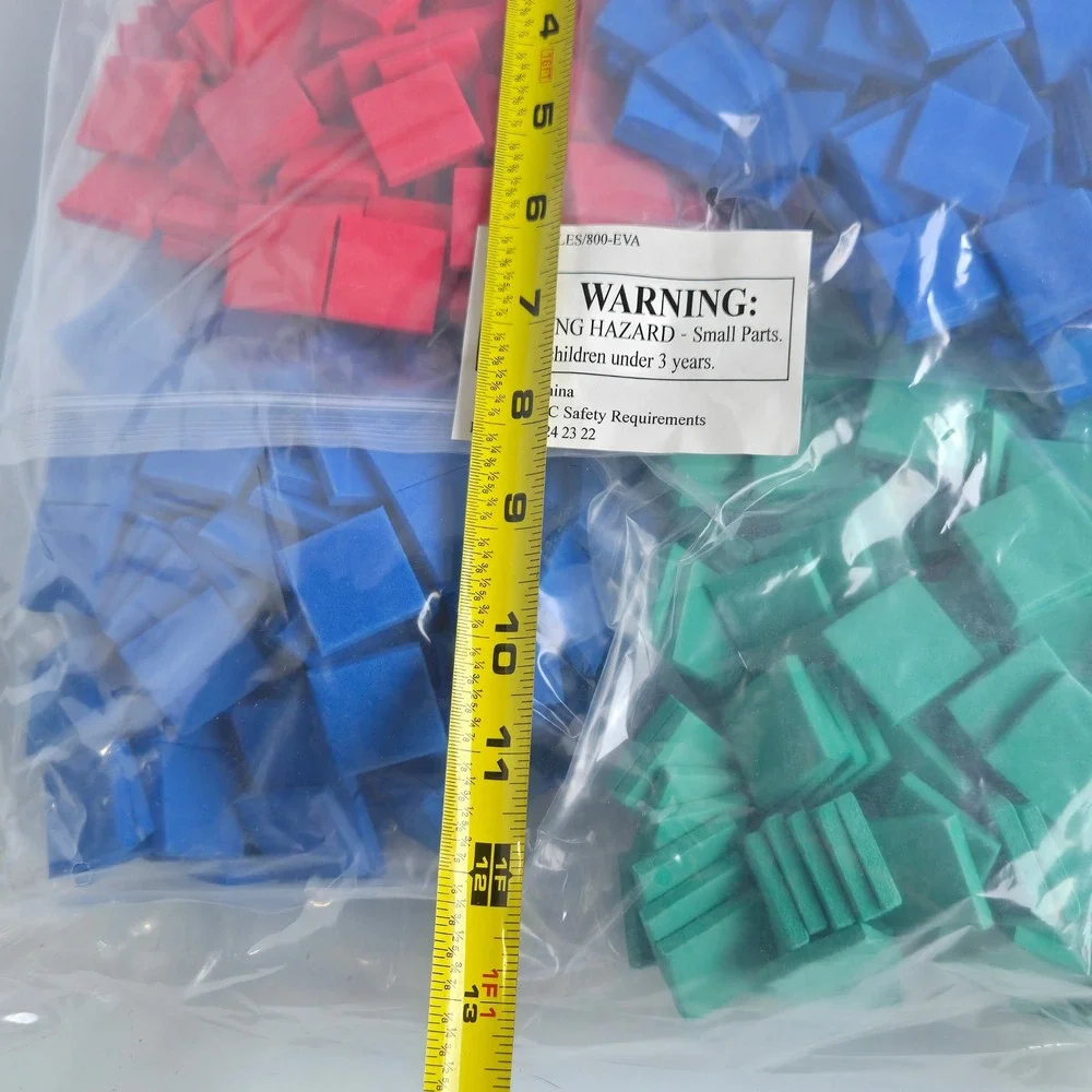 800 Piece Color Tiles Foam Math Manipulatives  Red Blue Green Yellow homeschool